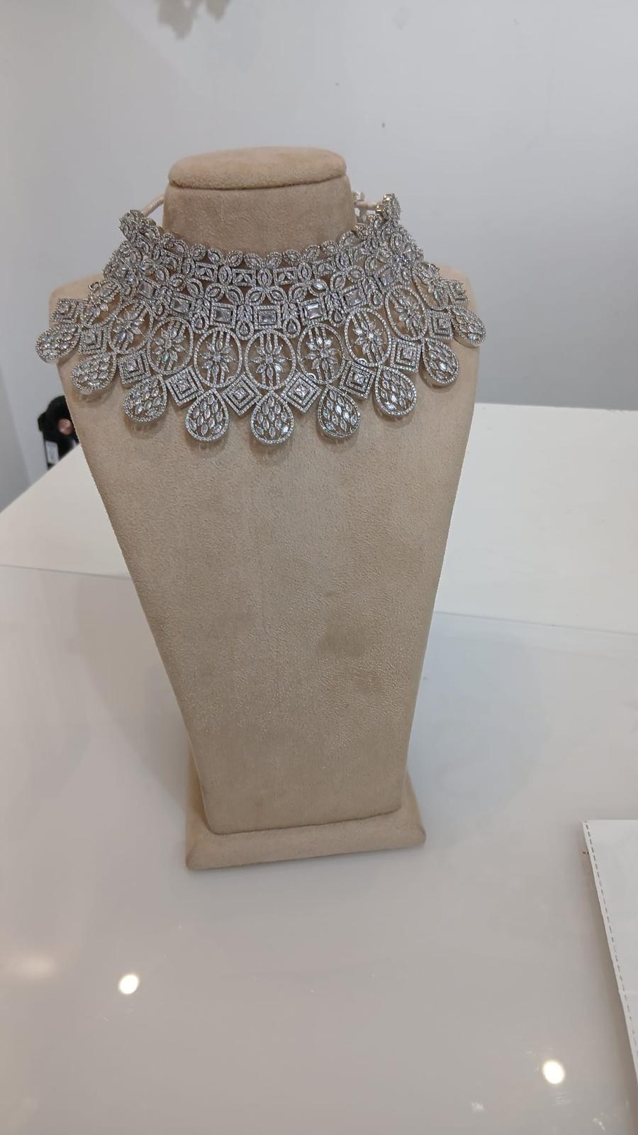 Diamond Style Statement Choker Set