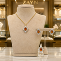 Amber Crystal Starburst Set