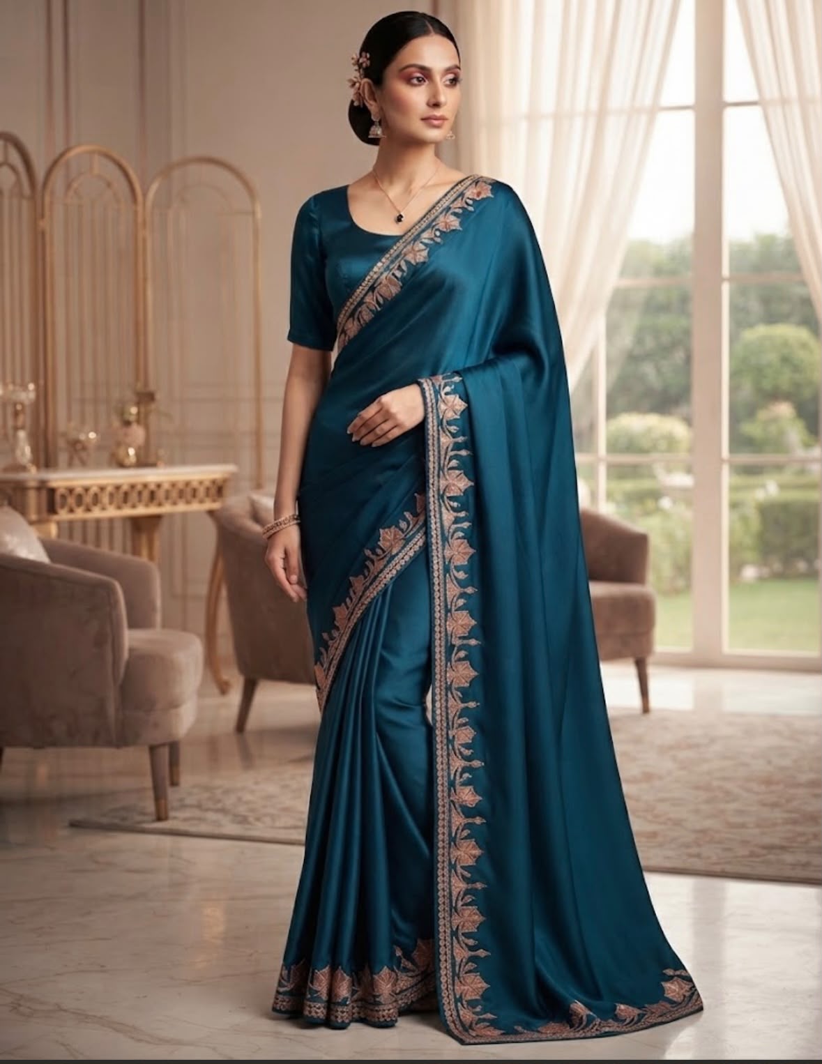 Zari (Tilla) Crepe Saree