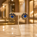 Elegant Blue Stone Statement Earrings for Women