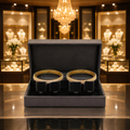 Elegant Gold-Tone Stone-Studded Bangle Set for Women