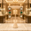 Emerald Kundan Drop Earrings