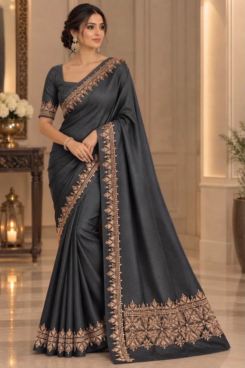 Zari (Tilla) Crepe Saree