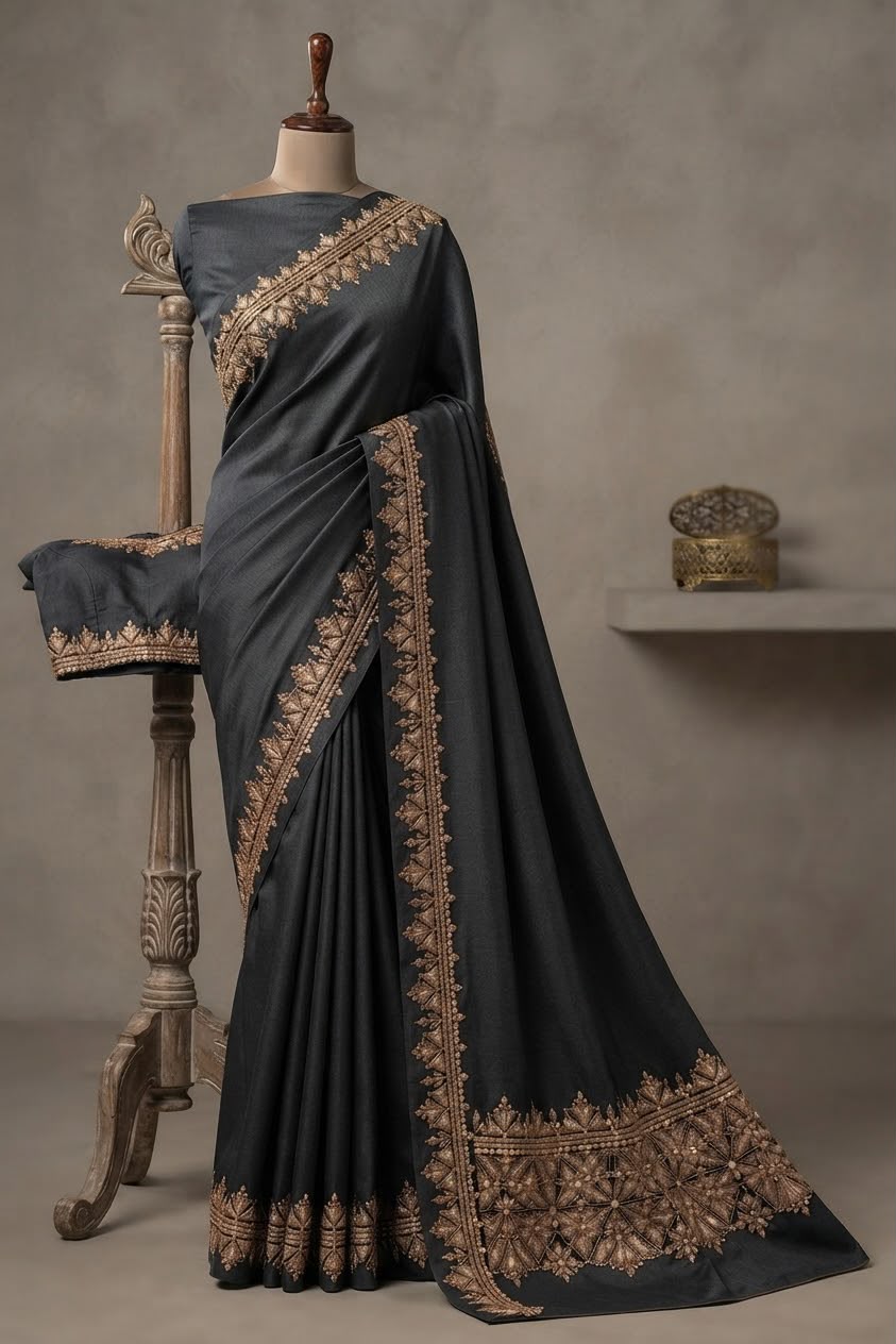 Zari (Tilla) Crepe Saree