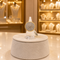 Gold-Tone Round Clear Stone Cluster Ring