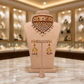 Gold Kundan Pearl Choker Set with Traditional Jhumka Earrings