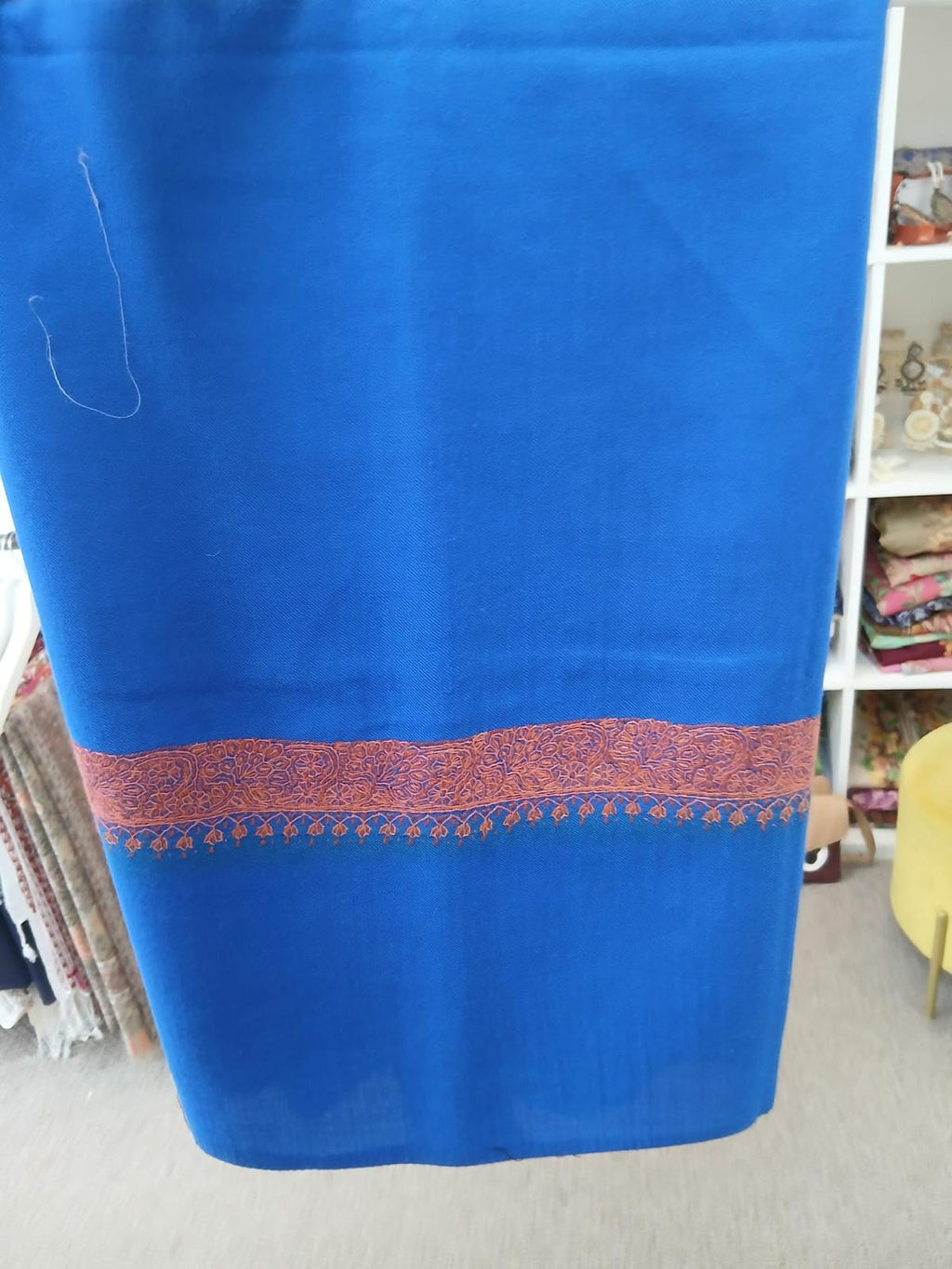Imperial Blue Luxury Embroidered Shawl