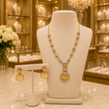 Luxury Golden Crystal Shell Necklace & Earrings Set