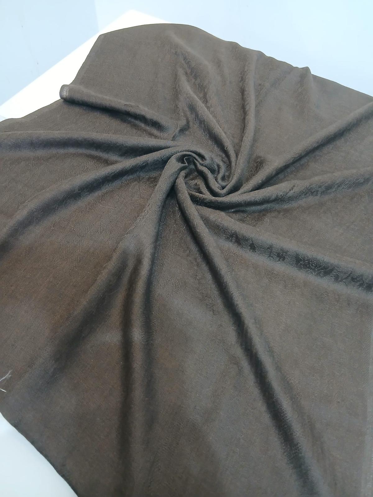 Midnight Black Classic Kashmiri Plain Pashmina Shawl