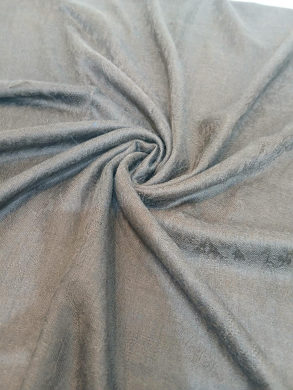 Midnight Black Classic Kashmiri Plain Pashmina Shawl