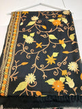 Midnight Bloom Floral Kashmiri Embroidered Shawl