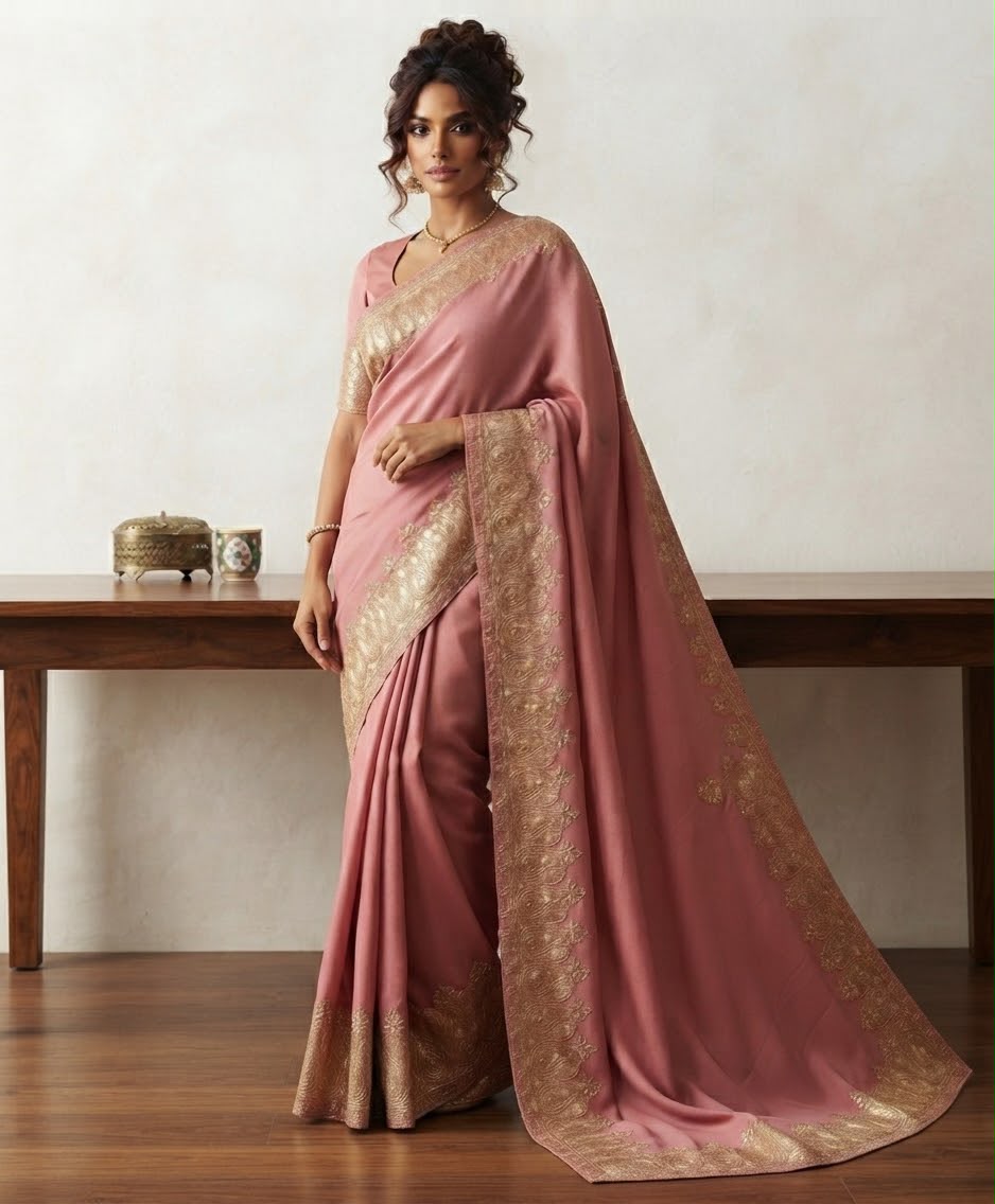 Zari (Tilla) Crepe Saree