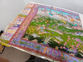 Pastel Garden Hunt Scenic Kashmiri Luxury Printed Silk Shawl