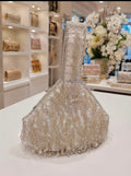 Pearl Beaded Potli Bag with Silver Embellishment