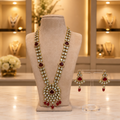 Regal Kundan Ruby Long Necklace Set