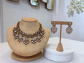 Royal Gold Crystal Statement Necklace & Earrings Set – Bridal Luxury Collection