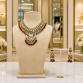 Royal Kundan Choker Necklace Set with Ruby Drops