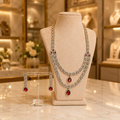 Royal Ruby Layered Necklace Set