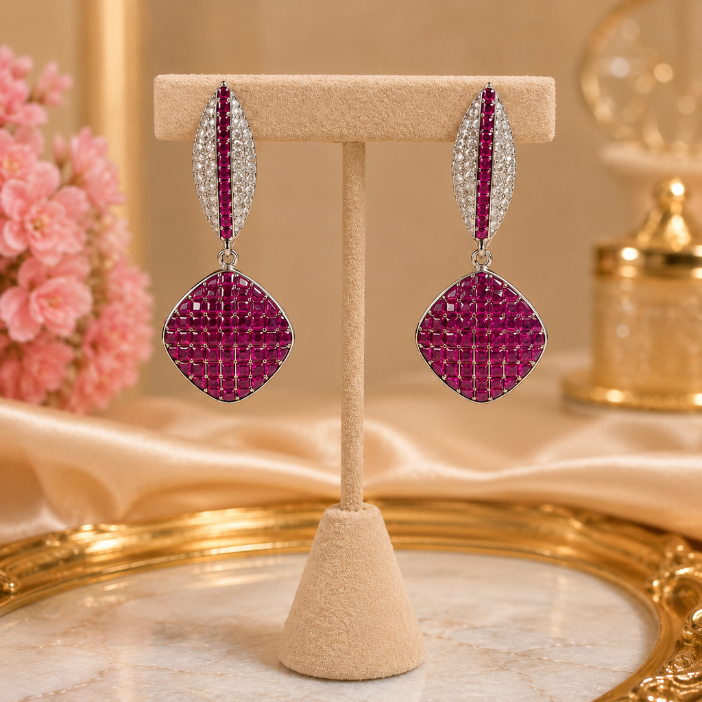 Ruby Spark Drop Earrings