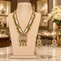 Traditional Kundan Mala with Mint Accents