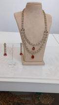 Royal Ruby Layered Necklace Set