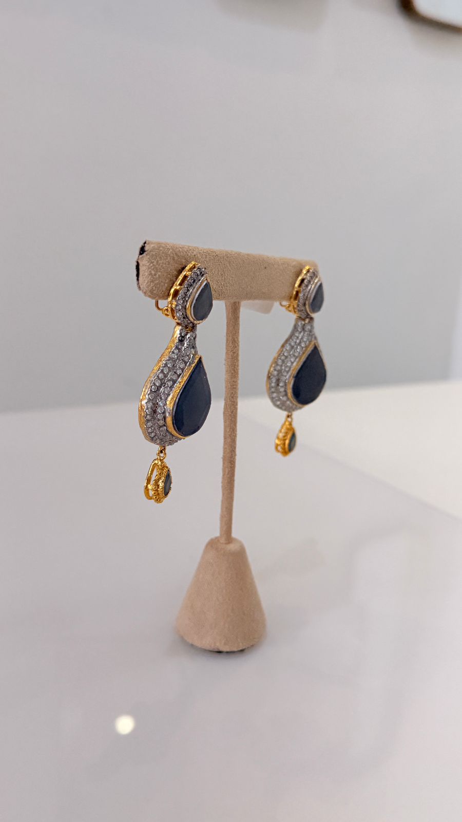 Midnight Teardrop Statement Earrings
