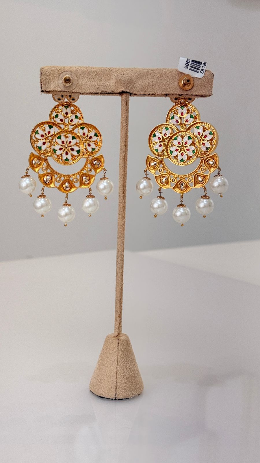 Pearl Drop Kundan Earrings