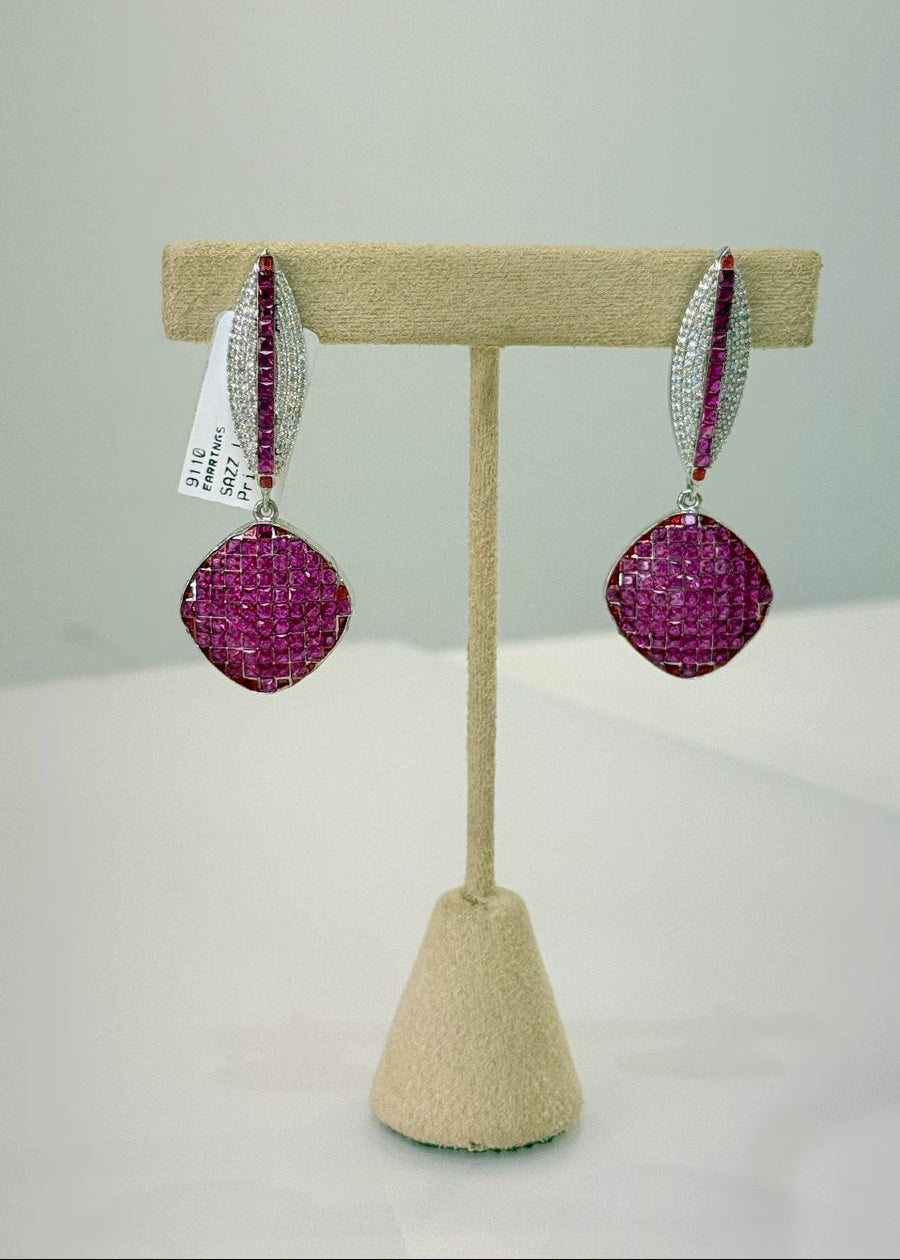 Ruby Spark Drop Earrings