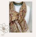 Ivory Cream Luxury Shawl with Allover Pastel Floral Embroidery
