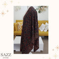 Midnight Navy Full Jaal Embroidered Pashmina Style Shawl