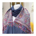Slate Blue Kashmiri Paisley Pashmina Shawl