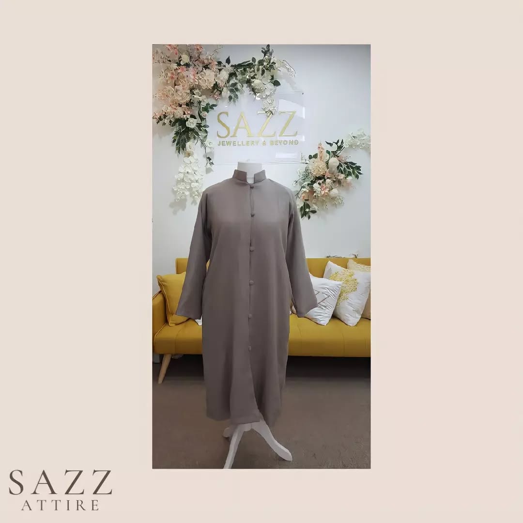Classic Slate Grey Minimalist Long Woolen Jacket