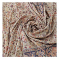 Vintage Floral Kalamkari Pashmina Shawl with Intricate Border