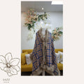 Chic Plaid Checkered Cape with Plush Faux Fur Collar