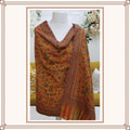 Luxury Mustard Floral Jamawar Shawl - Traditional Wrap