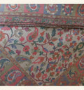 Multi-Panel Heritage Print Shawl with Sage & Rose Details