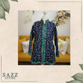 Navy Blue Floral Vine Aari Embroidered Jacket