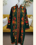 Forest Green Hand-Embroidered Woolen Coat