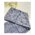 Slate Grey Floral Vine Jaquard Shawl with Classic Paisley Accents