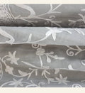 Elegant Silver-Grey Self-Embroidered Shawl with Floral Vine Pattern