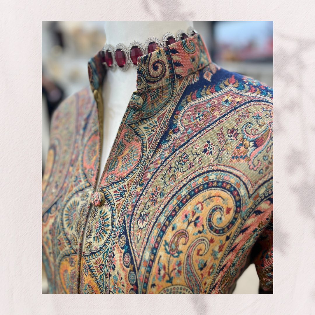 Kani Long Jacket - Teal & Mustard Floral