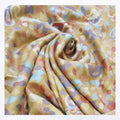 Golden Honey Multicolored Abstract Floral Jacquard Scarf