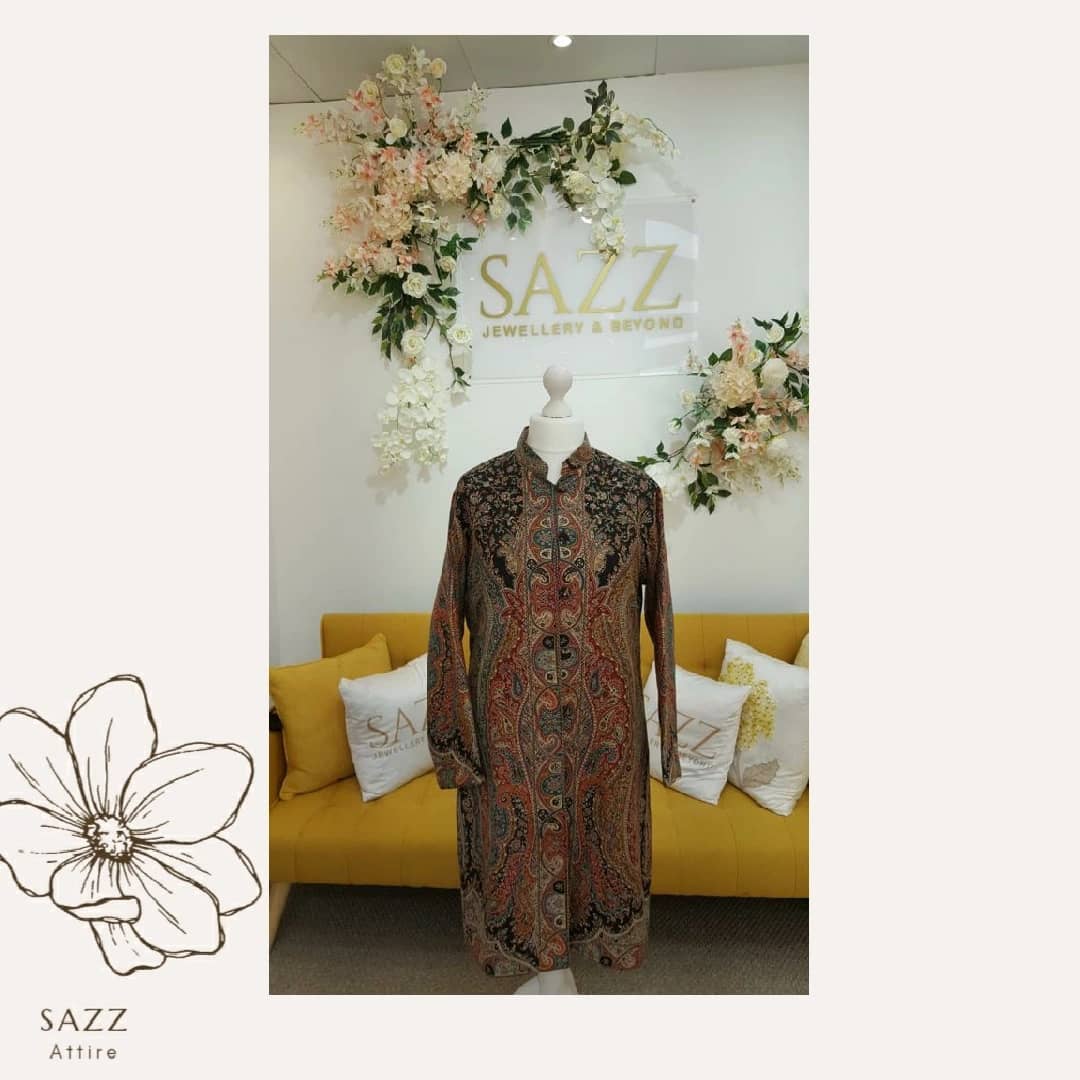 Kani Long Jacket - Midnight Black & Crimson