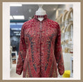 Kani Long Jacket - Royal Ruby Red Floral