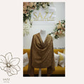 Gold Tonal Self-Embroidered Pashmina Shawl
