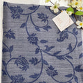 Slate Blue Floral Vine Jacquard Shawl by SAZZ