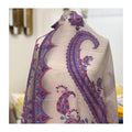 Mauve Paisley Border Pashmina Style Shawl