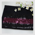 Midnight Black Sequin Border Evening Wrap