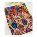 Bohemian Multi-Tone Panel Print Scarf with Ornamental Motifs