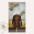 Onyx Black Short Kurti with Vibrant Autumnal Embroidery